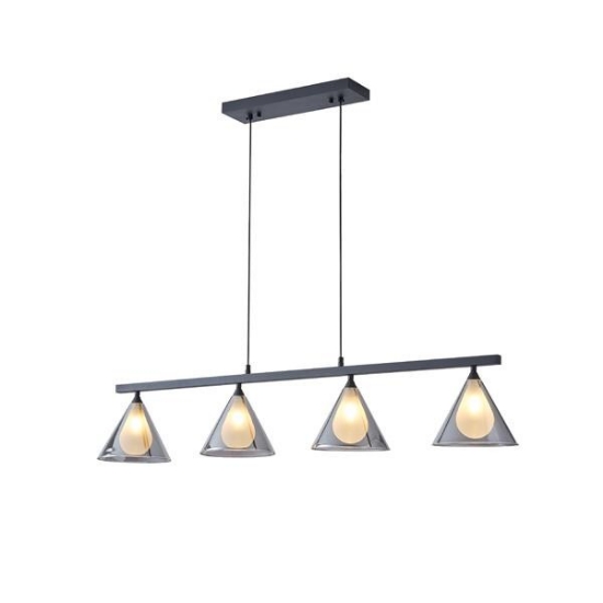 Imagine Lustră metal-sticlă 4 lumini 4xG9 Max 7W 1080x1393mm transparent Arte Illumina Delta