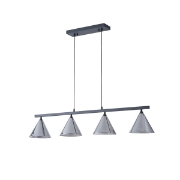 Imagine Lustră metal-sticlă 4 lumini 4xG9 Max 7W 1080x1393mm transparent Arte Illumina Delta