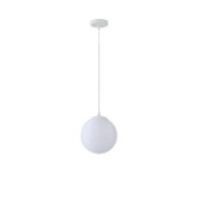 Imagine Lampa suspendată metal-acrilică rotundă cu un singur bec 1X27 Max 15W Ø200X1270mm alb Arte Illumina Selini