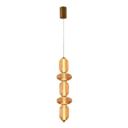 Imagine Lumină suspendată din sticlă și metal LED 24W 1900Lm 3000K 250X860X1460mm TRIAC Dimming Transparent Arte Illumina Verena