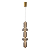 Imagine Lumină suspendată din sticlă și metal LED 24W 1900Lm 3000K 250X860X1460mm TRIAC Dimming Transparent Arte Illumina Verena