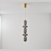 Imagine Lumină suspendată din sticlă și metal LED 24W 1900Lm 3000K 250X860X1460mm TRIAC Dimming Transparent Arte Illumina Verena