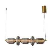 Imagine Lumină suspendată lineară din sticlă-metal LED 24W 1900Lm 3000K 250X860X1460mm TRIAC DIMMING transparent ARTE ILLUMINA VERENA