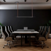 Imagine Lumină suspendată metal-încălțată LED 25W 1750Lm 3000K 1400X60X1200mm negru Arte Illumina Linea