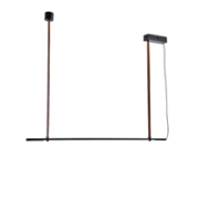 Imagine Lumină suspendată metal-încălțată LED 25W 1750Lm 3000K 1400X60X1200mm negru Arte Illumina Linea