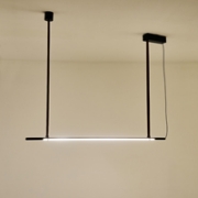 Imagine Lumină suspendată metal-încălțată LED 25W 1750Lm 3000K 1400X60X1200mm negru Arte Illumina Linea