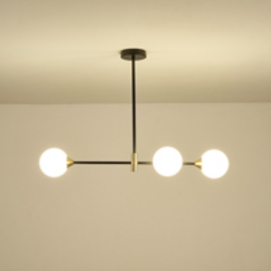 Imagine Lumină suspendată metal-sticlă 3 lumini 3xG9 Max 7W Ø850x570mm negru-bronz Arte Illumina Pools
