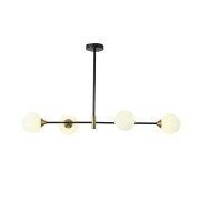 Imagine Lumină suspendată metal-sticlă 4 lumini 4xG9 Max 7W Ø1000x570mm negru-bronz Arte Illumina Pools