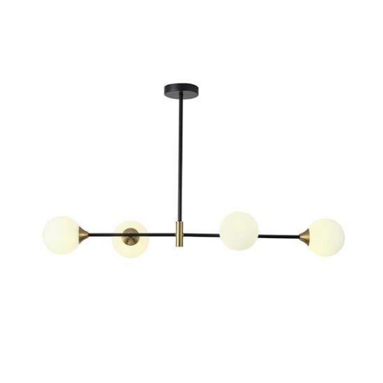 Imagine Lumină suspendată metal-sticlă 4 lumini 4xG9 Max 7W Ø1000x570mm negru-bronz Arte Illumina Pools