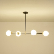 Imagine Lumină suspendată metal-sticlă 4 lumini 4xG9 Max 7W Ø1000x570mm negru-bronz Arte Illumina Pools