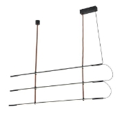 Imagine Lampa suspendată metal-ulei LED 75W 5250Lm 3000K 1400X60X1200mm neagră Arte Illumina Linea