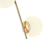 Imagine Lampa suspendată metal-sticlă 2 lumini 2x27 max 15W 320X150X1550mm alb-bronz Arte Illumina Orba