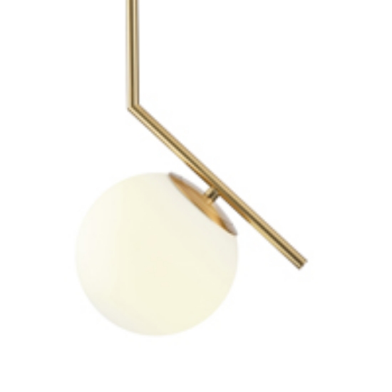 Imagine Lumină suspendată metal-sticlă cu un singur corp 1XE27 max 15W 220X150X1460mm alb-bronz Arte Illumina Orba
