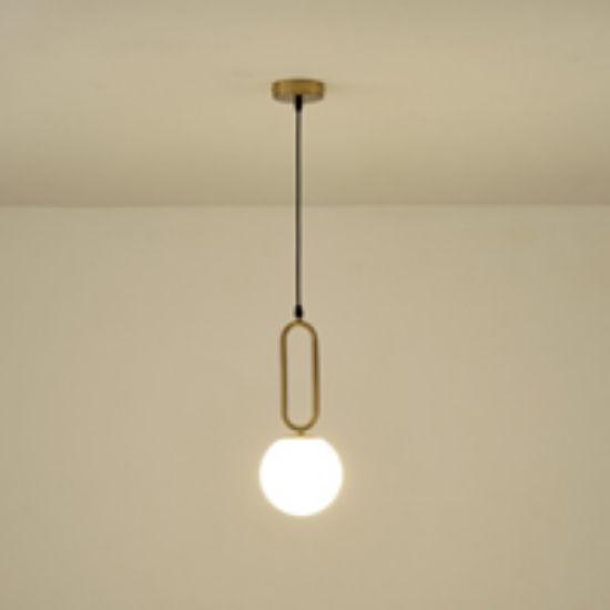 Imagine Lumină suspendată metal-sticlă unică 1XE27 max 15W 150X150X1570mm alb-bronz Arte Illumina Orba