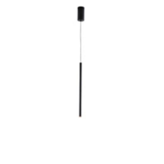 Imagine Lumină suspendată din aluminiu-metal-acrilic LED 3W 210Lm 3000K Ø50X1200(410)mm neagră Arte Illumina Cascade