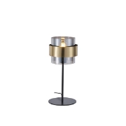 Imagine Lampă de birou metal-sticlă 1XE27 max 15W 180X415mm negru-aurie Arte Illumina Reliac