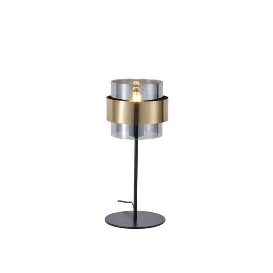 Imagine Lampă de birou metal-sticlă 1XE27 max 15W 180X415mm negru-aurie Arte Illumina Reliac