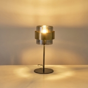 Imagine Lampă de birou metal-sticlă 1XE27 max 15W 180X415mm negru-aurie Arte Illumina Reliac