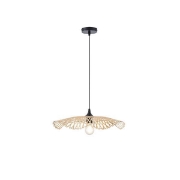 Imagine Lampa suspendată bamboo single light 1xE27 max 15W Ø475x1160mm crem Arte Illumina Crossline