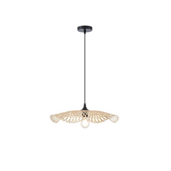 Imagine Lampa suspendată bamboo single light 1xE27 max 15W Ø475x1160mm crem Arte Illumina Crossline