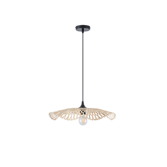 Imagine Lampa suspendată bamboo single light 1xE27 max 15W Ø475x1160mm crem Arte Illumina Crossline
