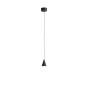 Imagine Lumină suspendată din aluminiu-metal-acrilic LED 5W 350Lm 3000K 80X1200mm neagră Arte Illumina Campanelle