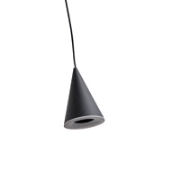 Imagine Lumină suspendată din aluminiu-metal-acrilic LED 5W 350Lm 3000K 80X1200mm neagră Arte Illumina Campanelle
