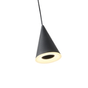 Imagine Lumină suspendată din aluminiu-metal-acrilic 5 lumini LED 25W 1750Lm 3000K 680X1200mm negru Arte Illumina Campanelle