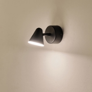 Imagine Aplica de perete din aluminiu-metal-acril LED 5W 350Lm 3000K 80X135mm neagră Arte Illumina Campanelle