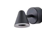 Imagine Aplica de perete din aluminiu-metal-acril LED 5W 350Lm 3000K 80X135mm neagră Arte Illumina Campanelle