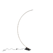 Imagine Lampă de podea din aluminiu-metal-acril LED 45W 3150Lm 3000K 631X1950mm neagră Arte Illumina Media Luna