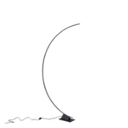 Imagine Lampă de podea din aluminiu-metal-acril LED 45W 3150Lm 3000K 631X1950mm neagră Arte Illumina Media Luna