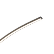 Imagine Lampă de podea din aluminiu-metal-acril LED 45W 3150Lm 3000K 631X1950mm neagră Arte Illumina Media Luna