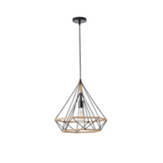 Imagine Lumină suspendată rope-metal single light 527 max 15W Ø380X1450mm negru-khaki Arte Illumina Flare