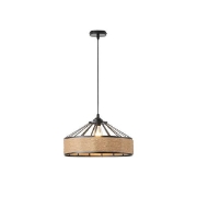 Imagine Lampa suspendată rope-metal unică HELIOS 15W D400X1300mm negru-khaki