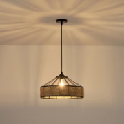 Imagine Lampa suspendată rope-metal unică HELIOS 15W D400X1300mm negru-khaki