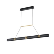 Imagine Lampa suspendată din aluminiu-metal-acril LED 25W 1750Lm 3000K 1200X1200mm negru-aurie Arte Illumina Luis