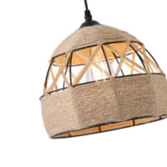 Imagine Lampa suspendată rope-metal single light Helios 15W 250x1290mm negru-khaki