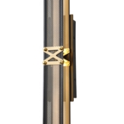 Imagine Aplicație LED din aluminiu-metal-acril 12W 840Lm 3000K 60X600mm negru-auriu Arte Illumina LUIS