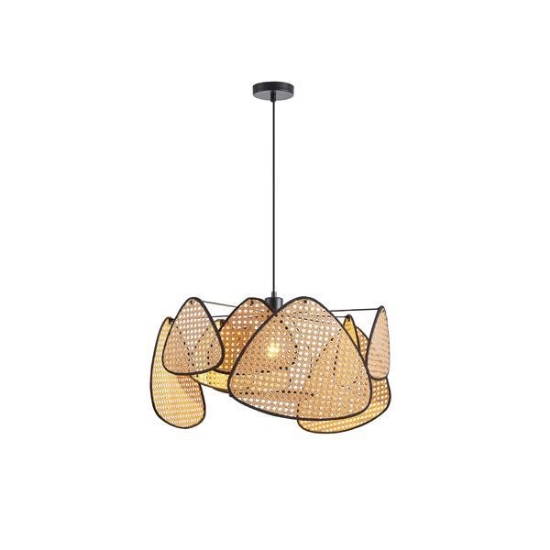 Imagine Lumină Suspendată Rattan Single Light 1XE27 Max 15W Ø575X1350mm Culoare Maro-Negru Arte Illumina KAI