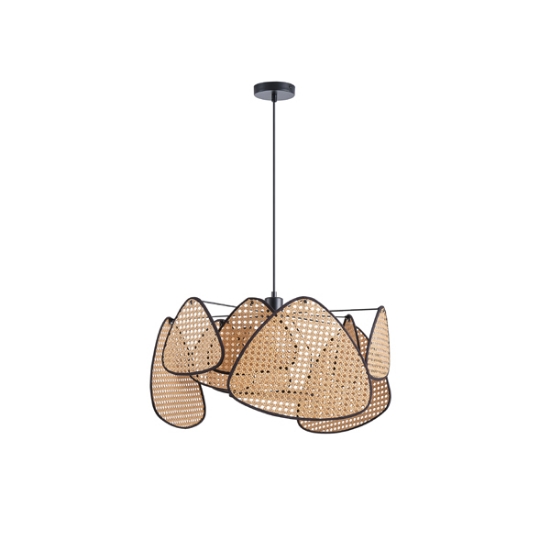 Imagine Lumină Suspendată Rattan Single Light 1XE27 Max 15W Ø575X1350mm Culoare Maro-Negru Arte Illumina KAI