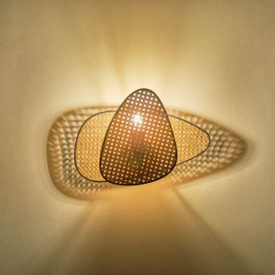 Imagine Aplica de perete Rattan 1XE27 Max 15W 430X300mm Culoare maro-negru Arte Illumina KAI