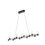 Imagine Lustră din aluminiu-metal-acril 14 lumini LED 58W 4060Lm 3000K 1200X1500mm negru-aurie Arte Illumina Velas