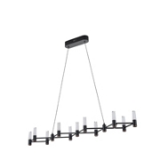 Imagine Lustră din aluminiu-metal-acril 14 lumini LED 58W 4060Lm 3000K 1200X1500mm negru-aurie Arte Illumina Velas