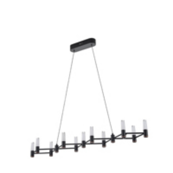Imagine Lustră din aluminiu-metal-acril 14 lumini LED 58W 4060Lm 3000K 1200X1500mm negru-aurie Arte Illumina Velas