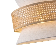 Imagine Lumină suspendată metal-textil unică 1XE27 max 15W Ø260X1260mm crem-alb ARTE ILLUMINA ISLA
