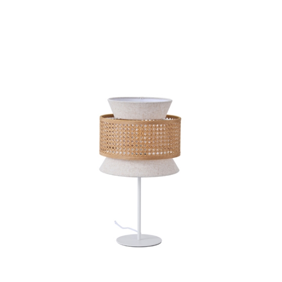 Imagine Pendul metal-textil 1XE27 Max 15W Ø260X460mm crem-alb Arte Illumina Isla
