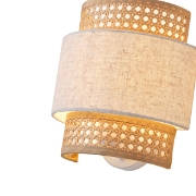 Imagine Aplica de perete metal-textil 1XE27 max 15W 240X230X140mm crem-alb Arte Illumina Isla