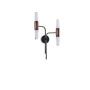 Imagine Aplica din aluminiu-metal-acril LED 12W 840Lm 3000K 200X420mm negru-aurie Arte Illumina Velas