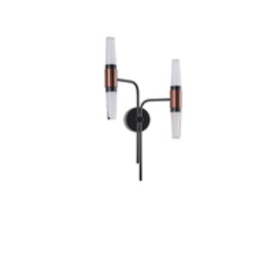 Imagine Aplica din aluminiu-metal-acril LED 12W 840Lm 3000K 200X420mm negru-aurie Arte Illumina Velas
